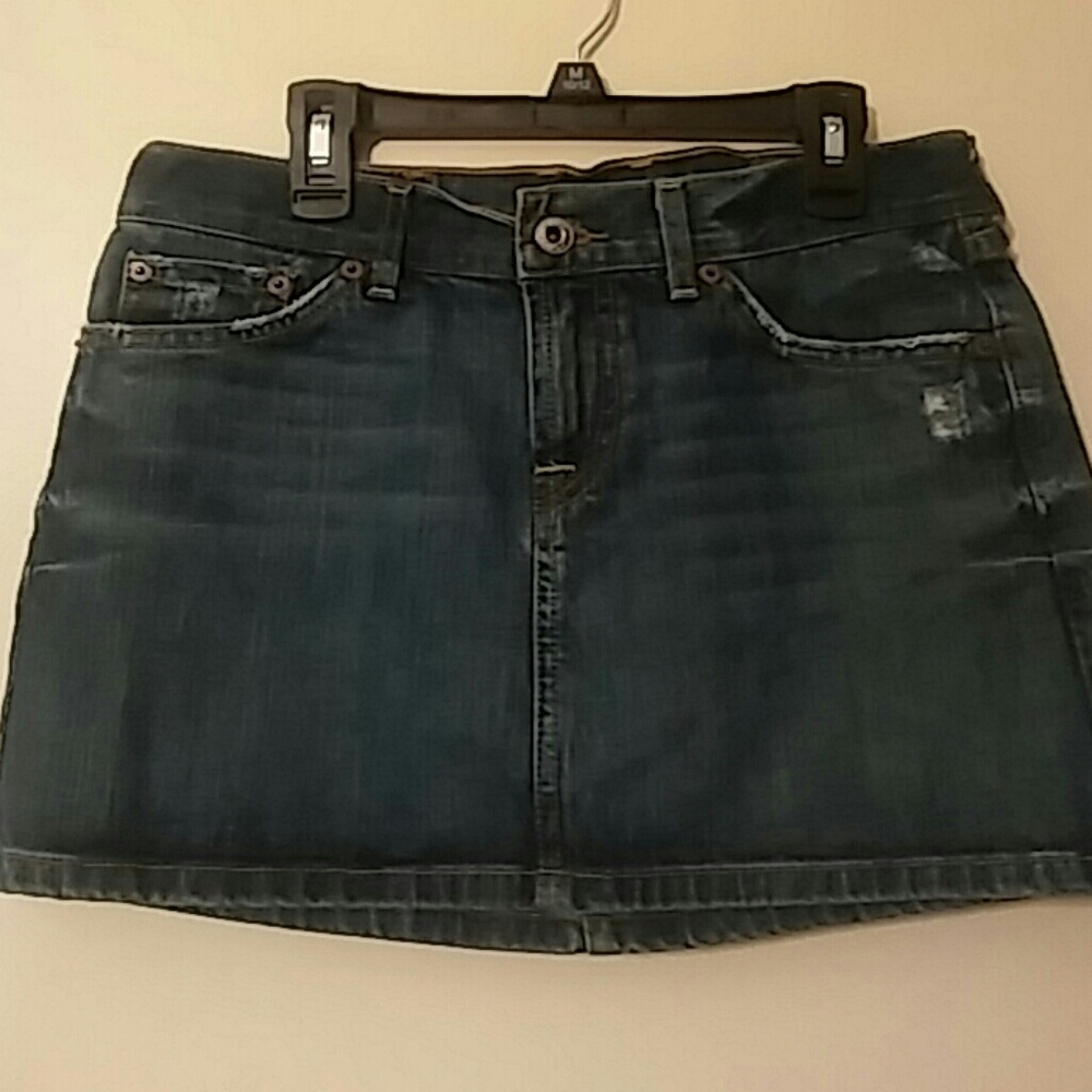Lucky Brand Dungarees EUC Jean Skirt Size 4/27
